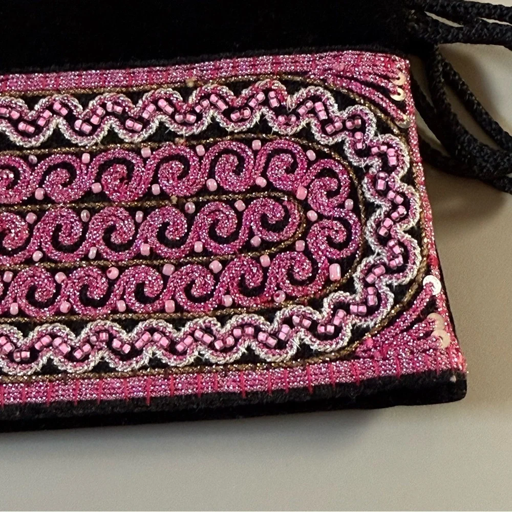 Beautiful Handmade Sequin and Beaded Pouch